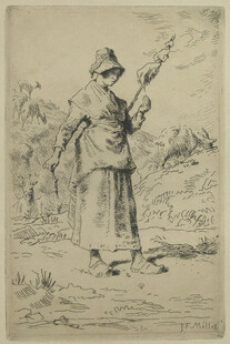 复古持枪士兵素描