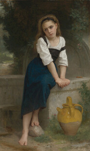 汲水少女古典油画