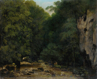 林间郊野风景油画