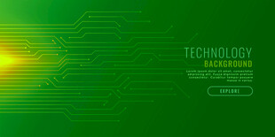 绿色故障风科技背景