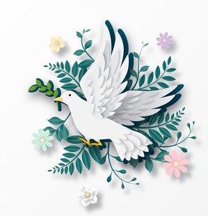 纸雕和平鸽