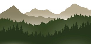 山林风景插画