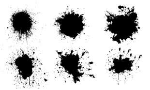 水墨喷溅素材