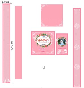粉色礼品包装设计模板