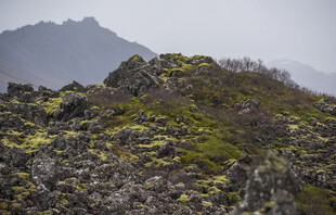 朦胧山野远景风光