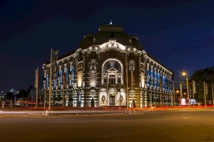 欧式古典建筑夜景