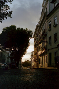 黄昏欧式老街风光