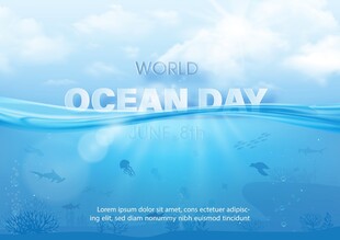 海洋节日海报
