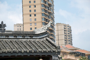 古今建筑同框景观