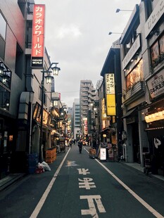 日本城市商业街街景