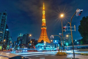 东京塔夜景风光