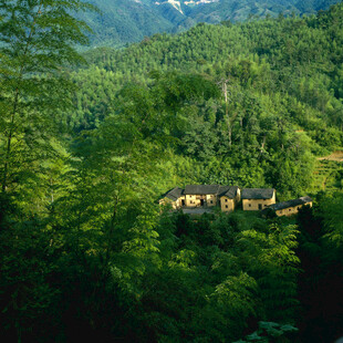 山林深处小屋风光