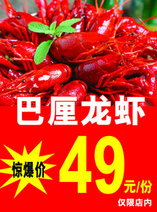 巴厘龙虾促销海报