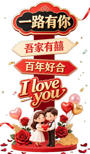 婚礼喜庆迎宾立牌