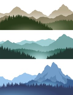 山林风景插画