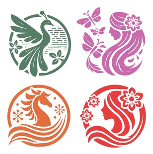 国风圆形徽章