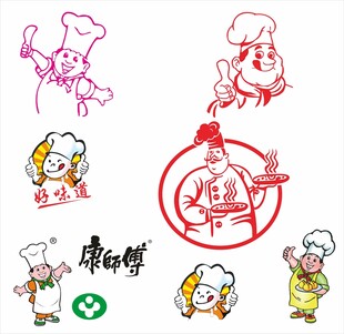 康师傅卡通厨师图案合集