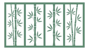 国风竹纹屏风