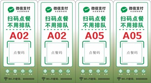 扫码点餐桌贴卡套设计