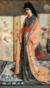和服女子古典油画肖像