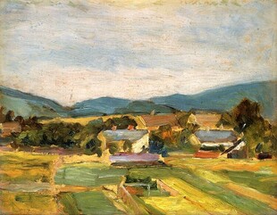乡村田园风景油画