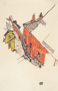 复古手绘风车建筑插画