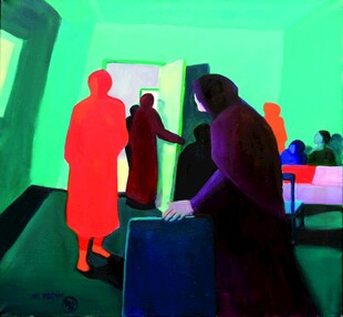 室内抽象人物艺术画