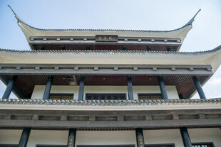 中式古建楼阁仰拍