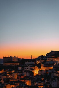 古城黄昏日落美景