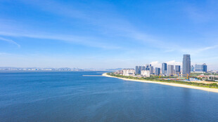滨海城市海岸风光