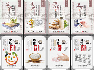 食堂文明宣传挂画