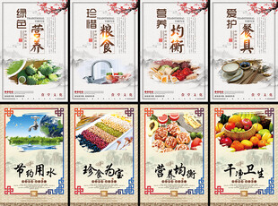 食堂文明宣传系列挂画
