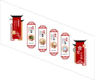 食堂楼梯文化墙