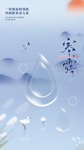 寒露节气创意海报
