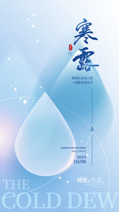 寒露节气清新海报