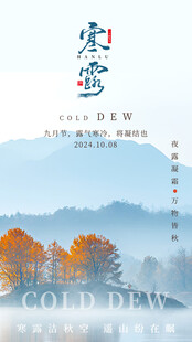寒露节气国风海报
