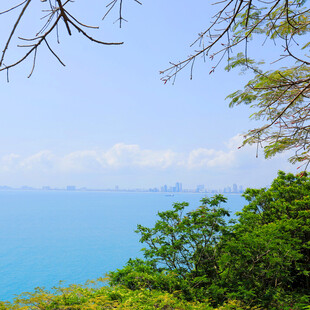 海滨晴日自然风景