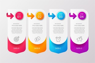 信息图表步骤图标