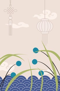 国风花卉背景
