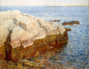 海岸悬崖风景油画