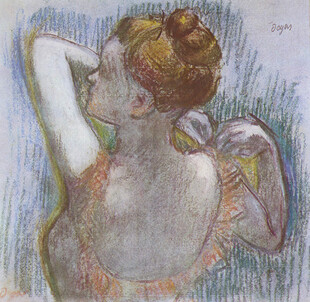 女子背影色粉艺术画