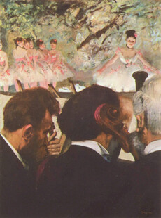 古典芭蕾演出场景油画