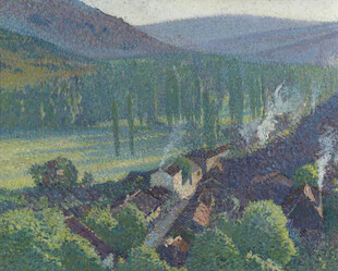 山林郊野风景油画