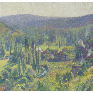 山野乡村风景油画