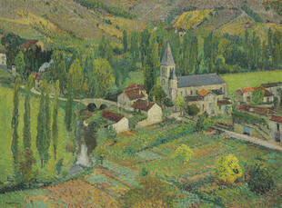 乡村田园风景油画