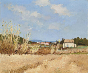 乡野田园风景油画