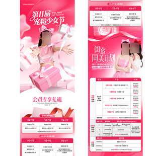 宠粉少女节医美宣传长图
