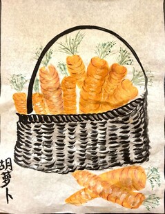 一篮胡萝卜图