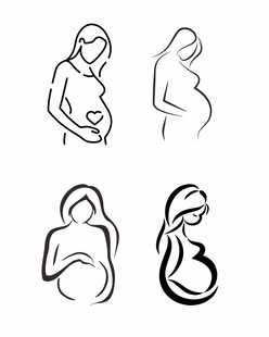 孕妇线描图案
