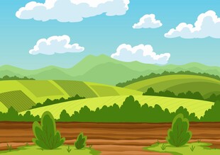 田园风景插画
